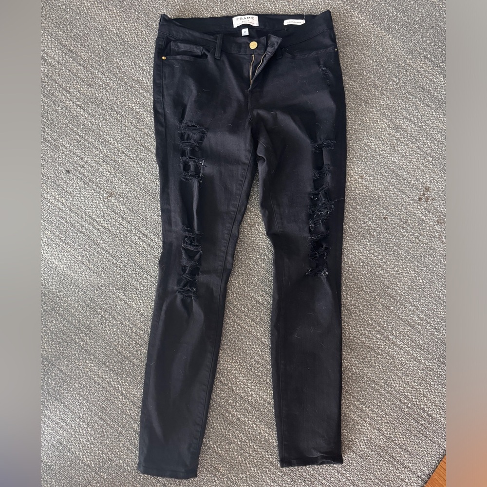 Frame Denim Le Skinny Size 29 - Back Ripped Jeans